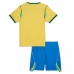 Camiseta Brasil Primera Equipación Replica Mundial 2026 para niños mangas cortas (+ Pantalones cortos)